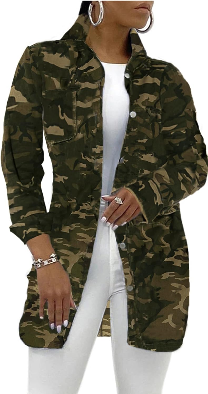 Classic Long Sleeve Denim Jacket for Women - Stylish Trucker Coat
