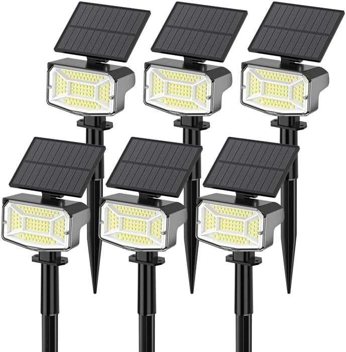 Solar Spot Lights Outdoor with 92 LEDs for Yard and Garden