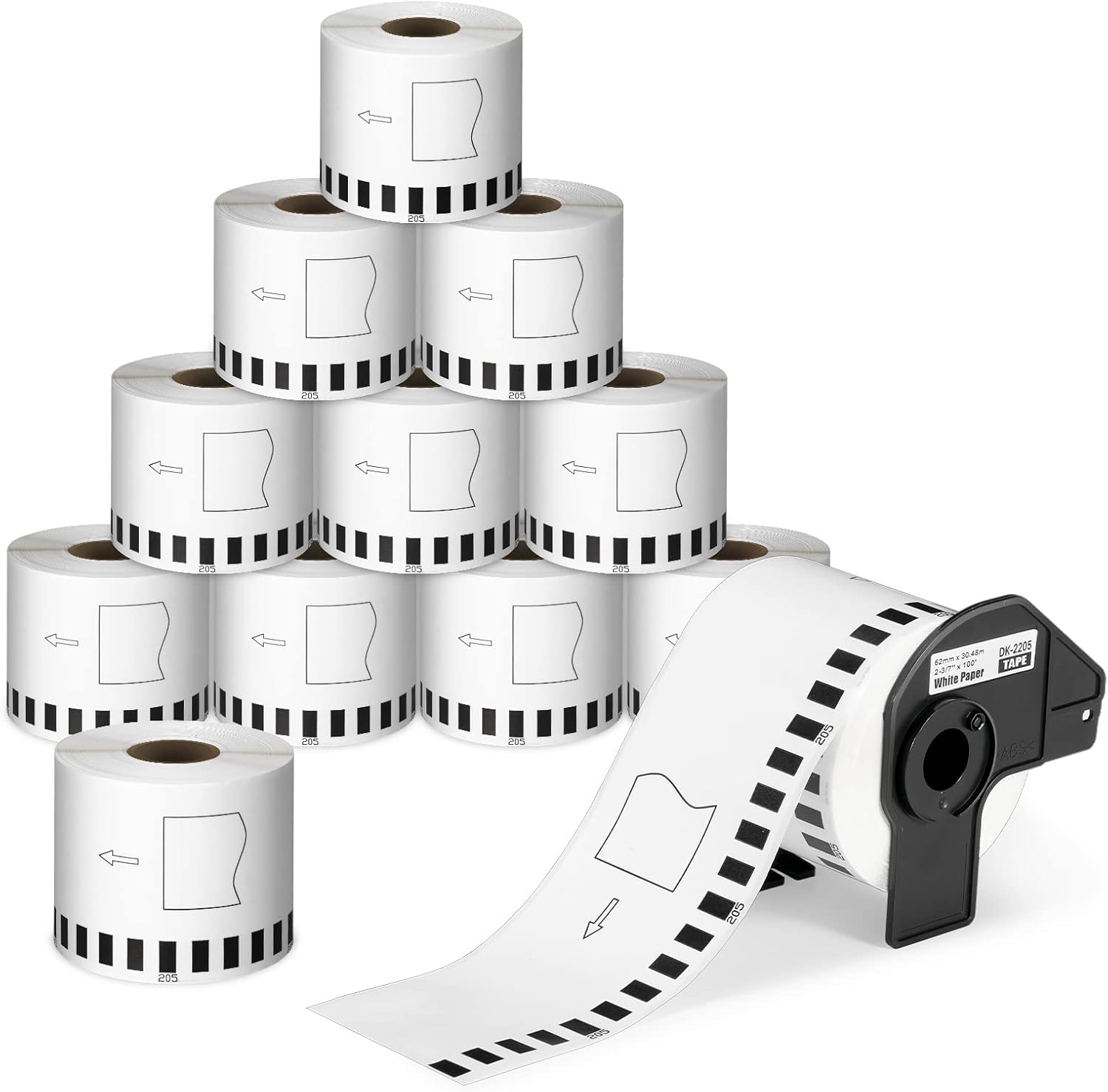 COLORTY DK-2205 Continuous Paper Labels for Brother Printers