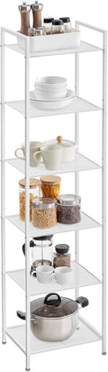 6-Tier Storage Rack Bathroom Shelf - Adjustable, Extendable Design