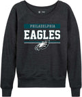 Philadelphia Eagles Women's Plus Size Charcoal Slouchy Crewneck