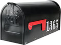 Metal Post Mount Mailbox Black - Galvanized Steel, Weatherproof