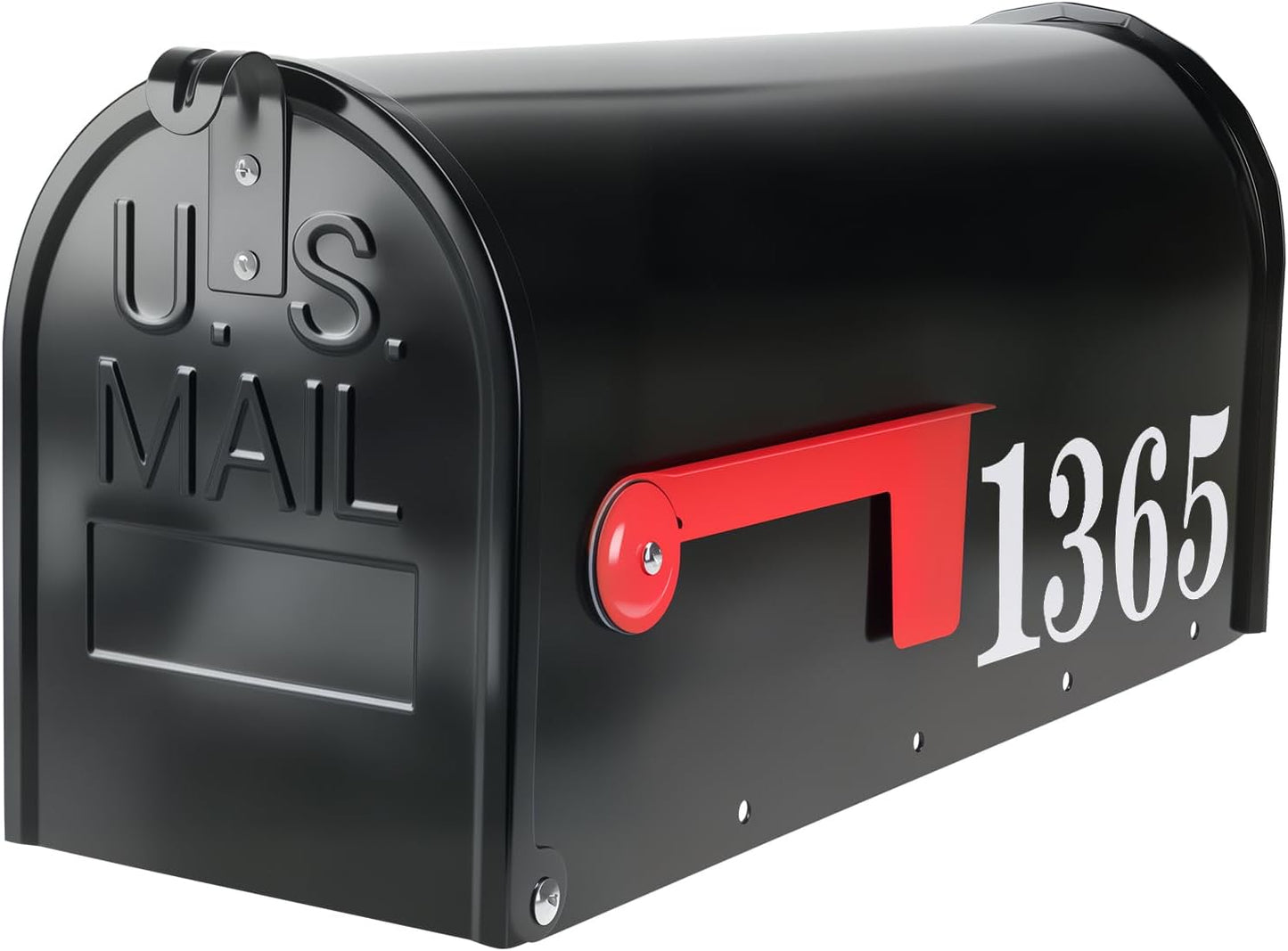 Metal Post Mount Mailboxes for Outside - Modern Black Design