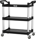 TUFFIOM 3-Tier Utility Cart with Wheels - Heavy Duty 390 lb Capacity