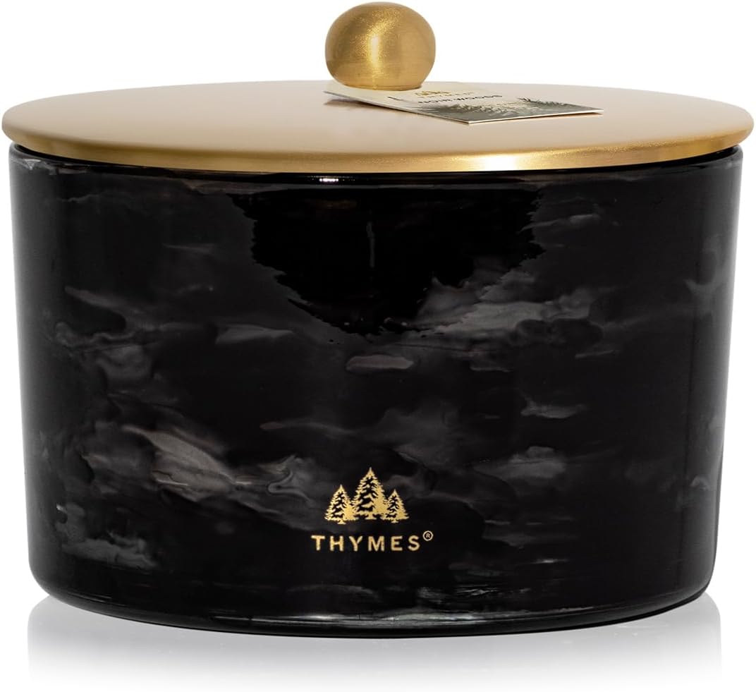 Thymes Noir Woods Scented Candles for Home Decor and Relaxation