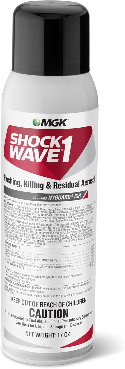 MGK Shockwave 1 Cockroach Killer Aerosol for Indoor & Outdoor Use