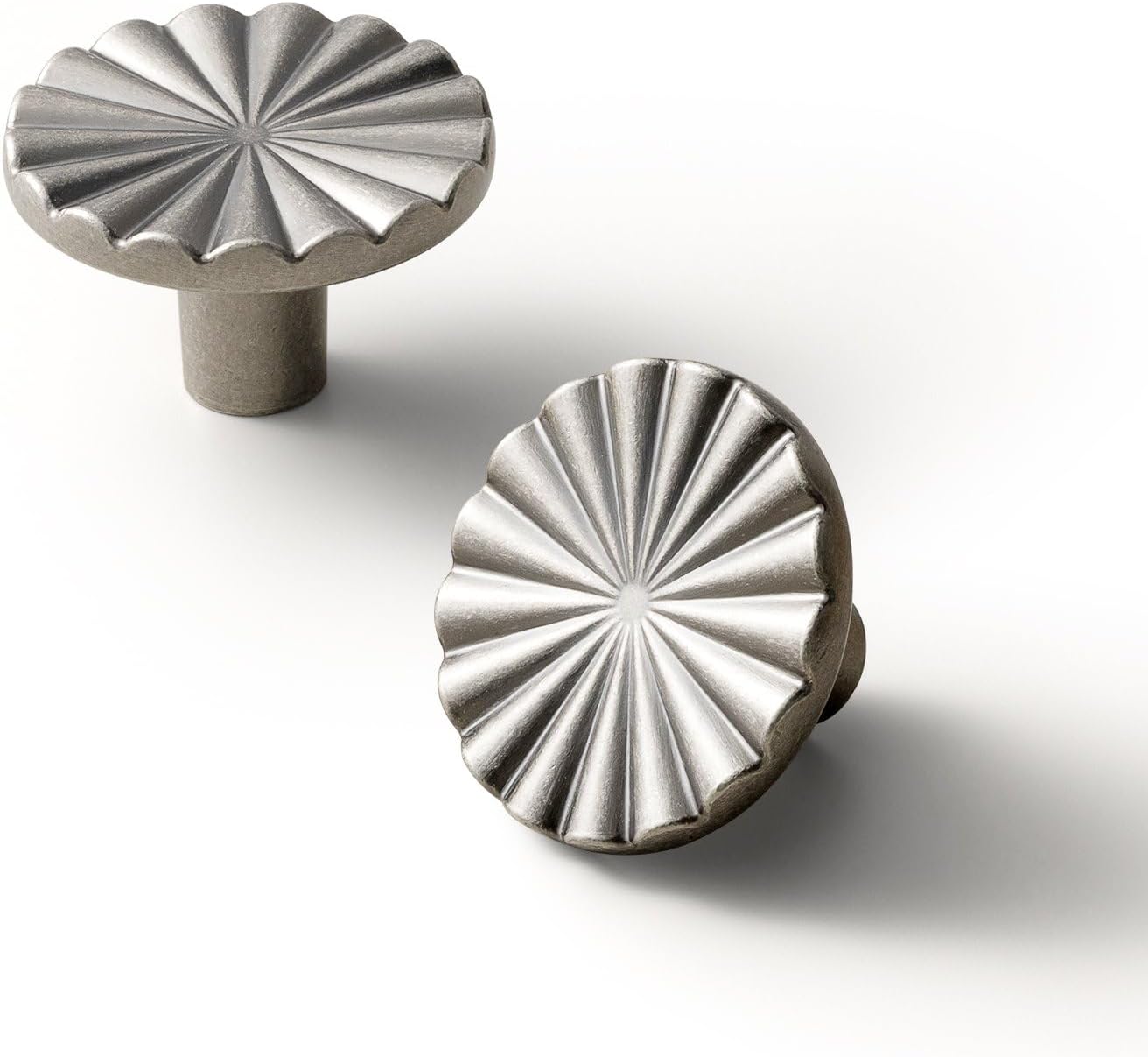 Goo-Ki 12 Pack Antique Silver Drawer Knobs for Cabinets