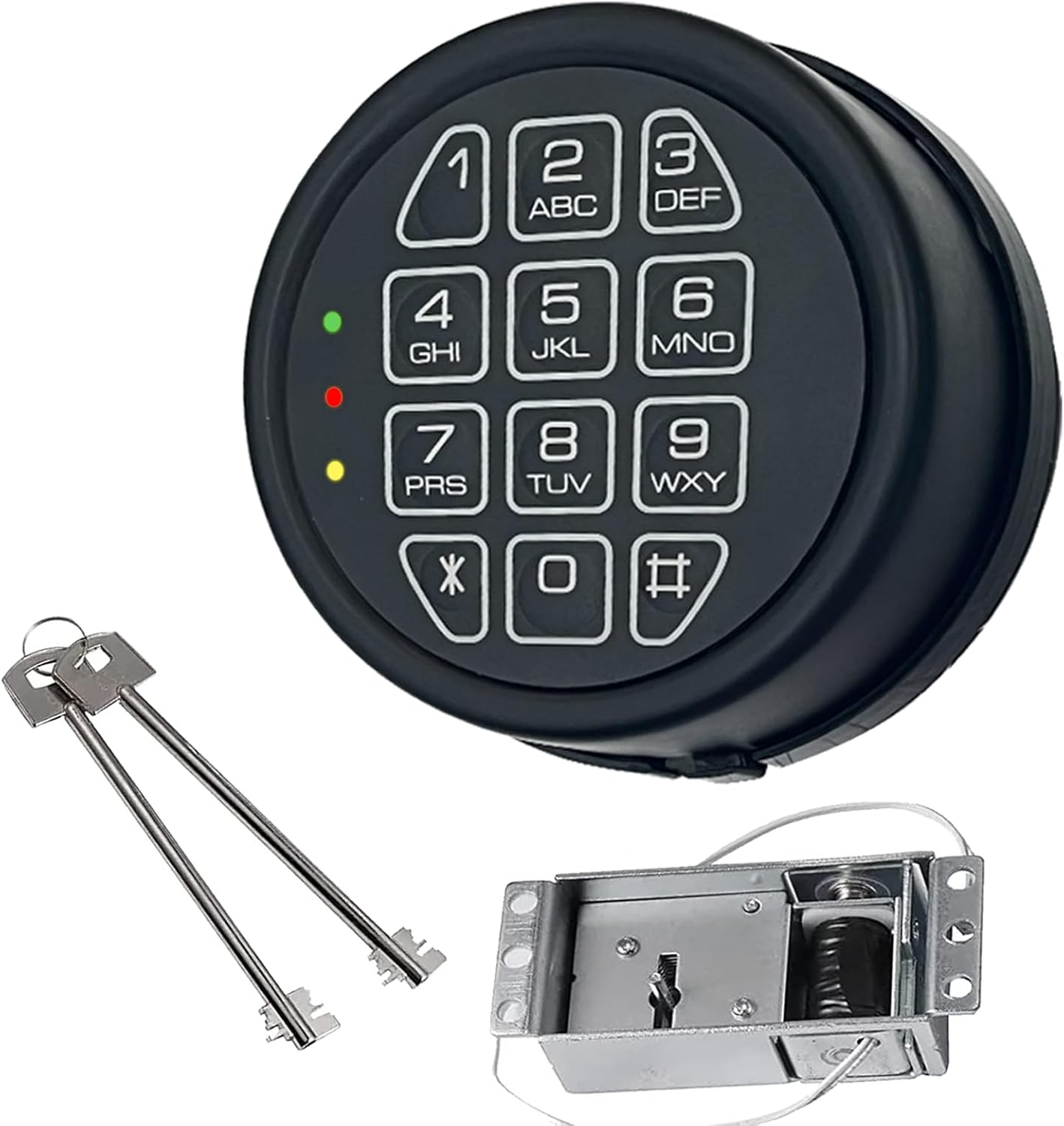 Electronic Safe Lock Keypad Replacement with 2 Override Keys