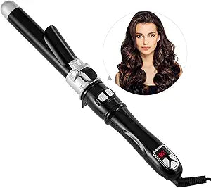1.1inch Rotating Curling Iron for Effortless Hair Styling