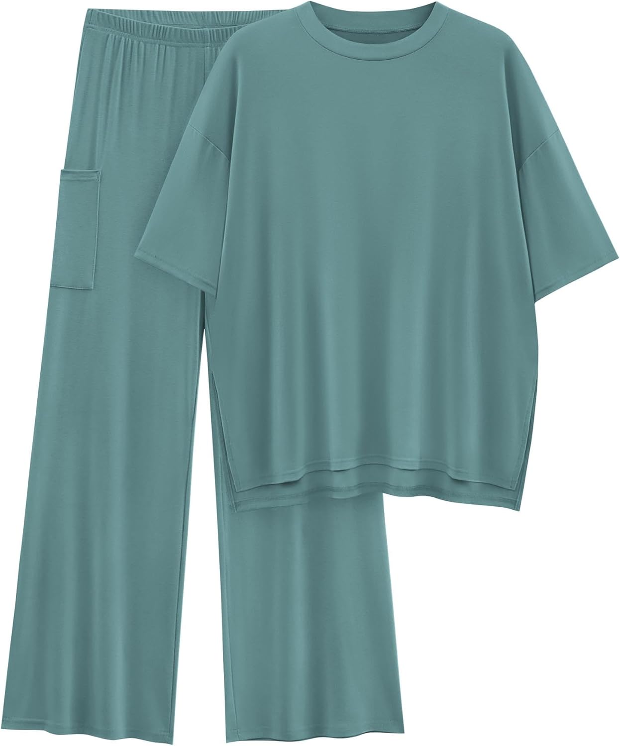 KIRUNDO Womens 2 Piece Outfits for Summer Casual Comfort