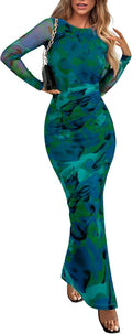 PRETTYGARDEN Women's Bodycon Maxi Dress - Flattering (Style 8LQ8)