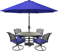 MASTERCANOPY Patio Umbrella for Outdoor Market Table - 9ft Blue