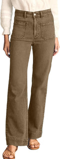Wide Leg Jeans High Waisted Stretchy Straight Leg - Flattering Fit so