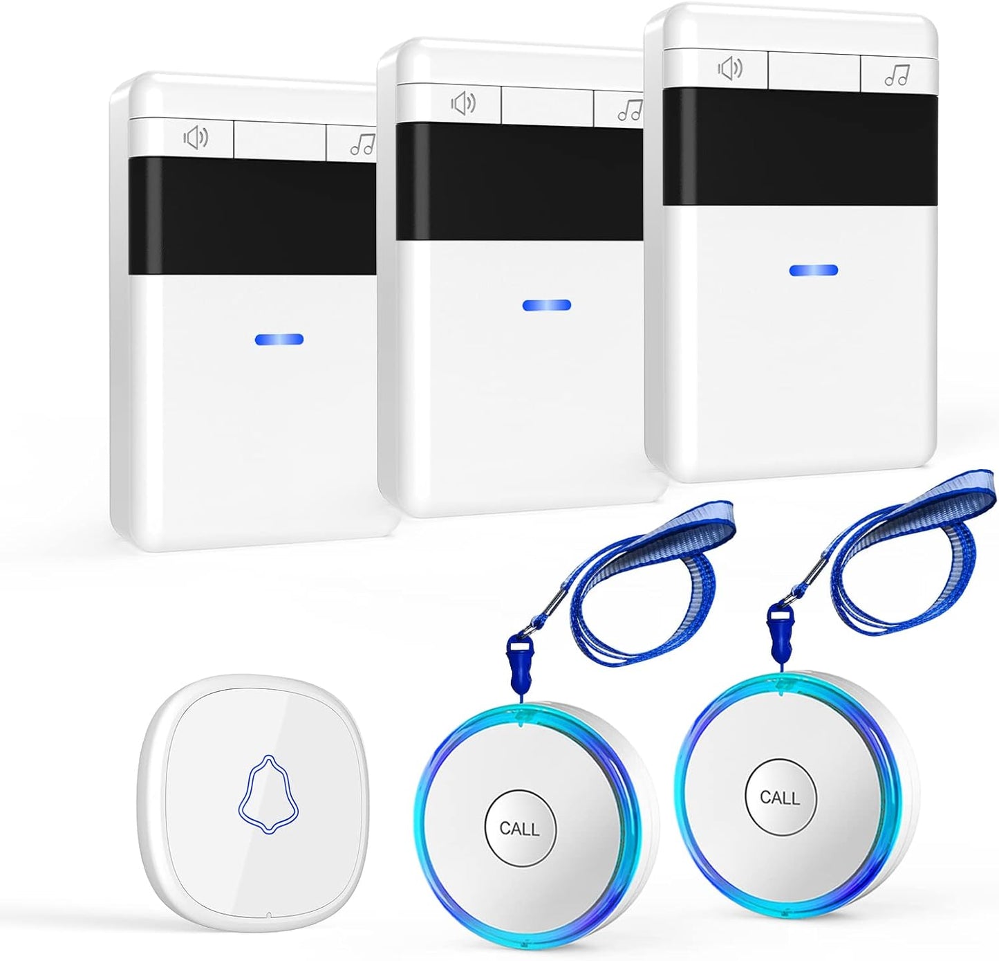 3 Pack Wireless Caregiver Pager for Elderly and Patients Help