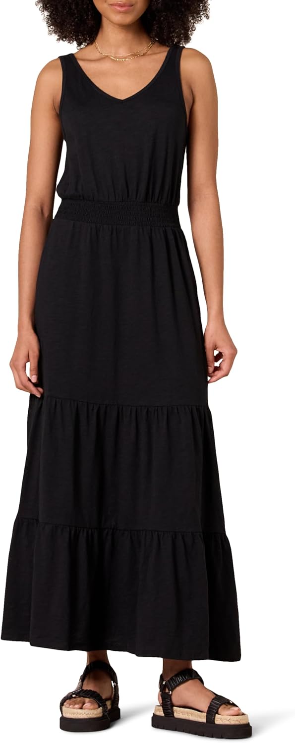 Stylish Sleeveless Elastic Waist Summer Maxi Dress for Women
