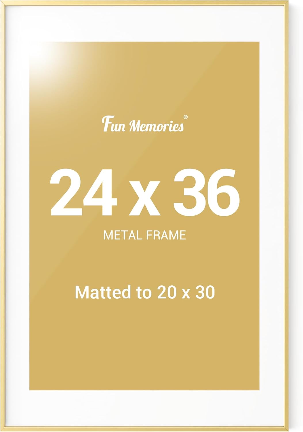 24x36 Metal Picture Frame for 20x30 Photos - Elegant Design