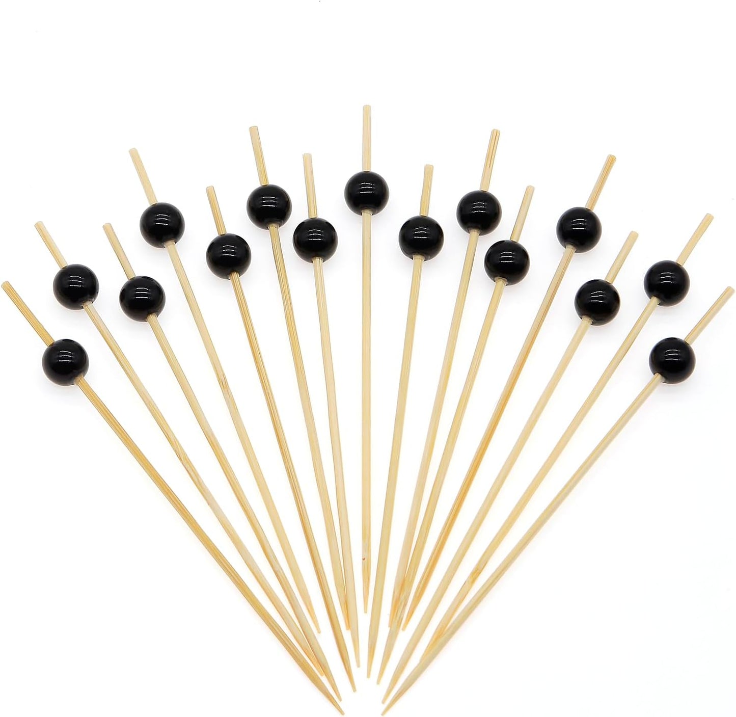 100 Bamboo Fancy Cocktail Picks - Perfect Halloween Garnish!