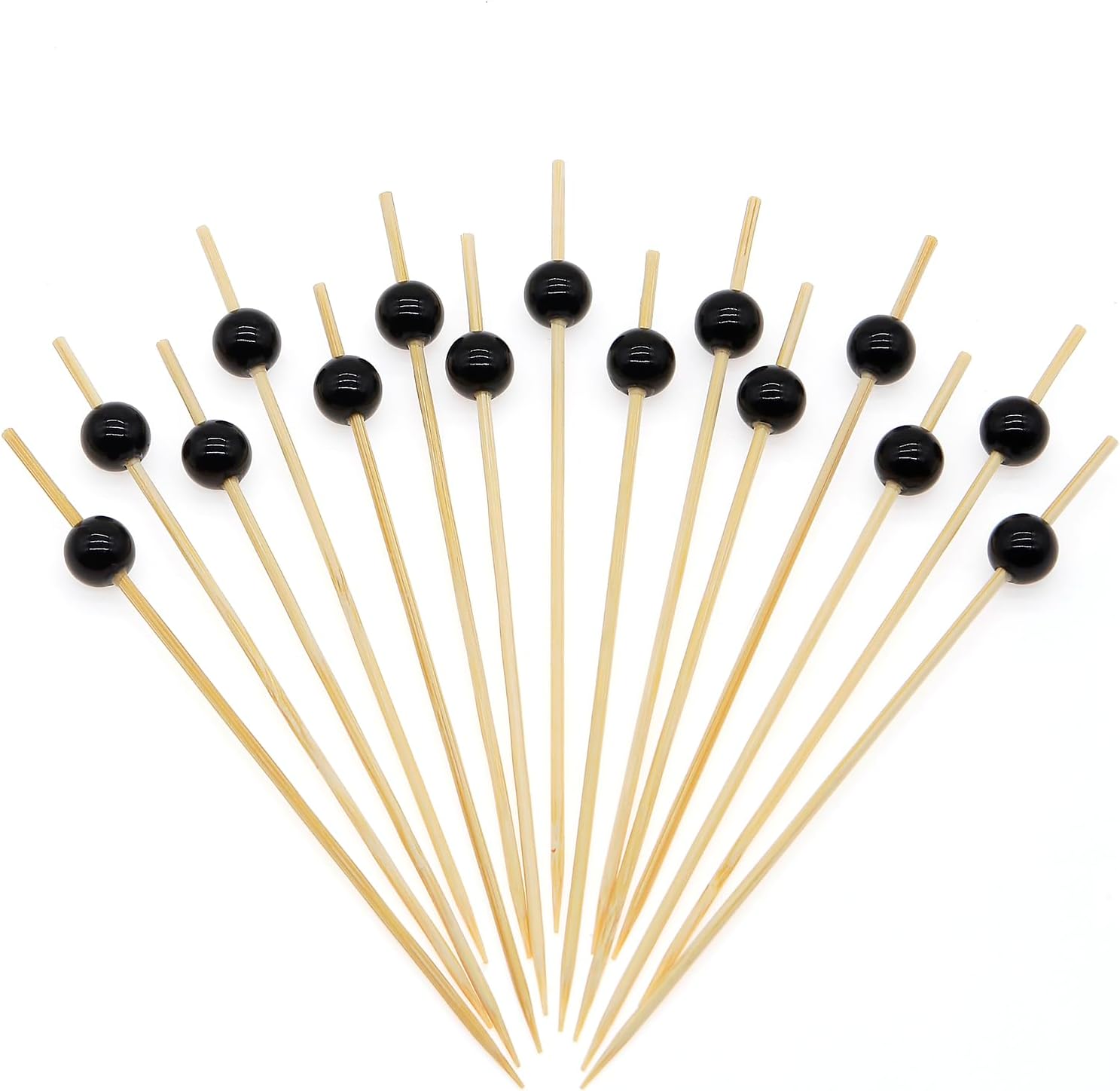 100 Bamboo Fancy Cocktail Picks - Perfect Halloween Garnish!
