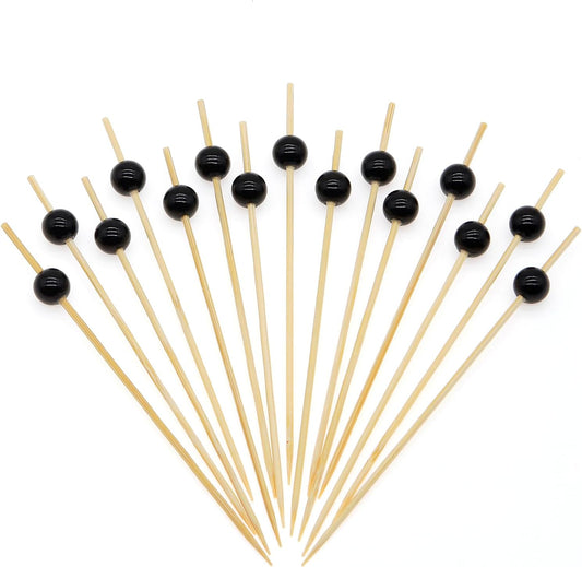 100 Bamboo Fancy Cocktail Picks - Perfect Halloween Garnish!