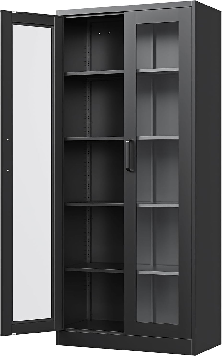Display Storage Cabinet with Glass Door for Home and Office