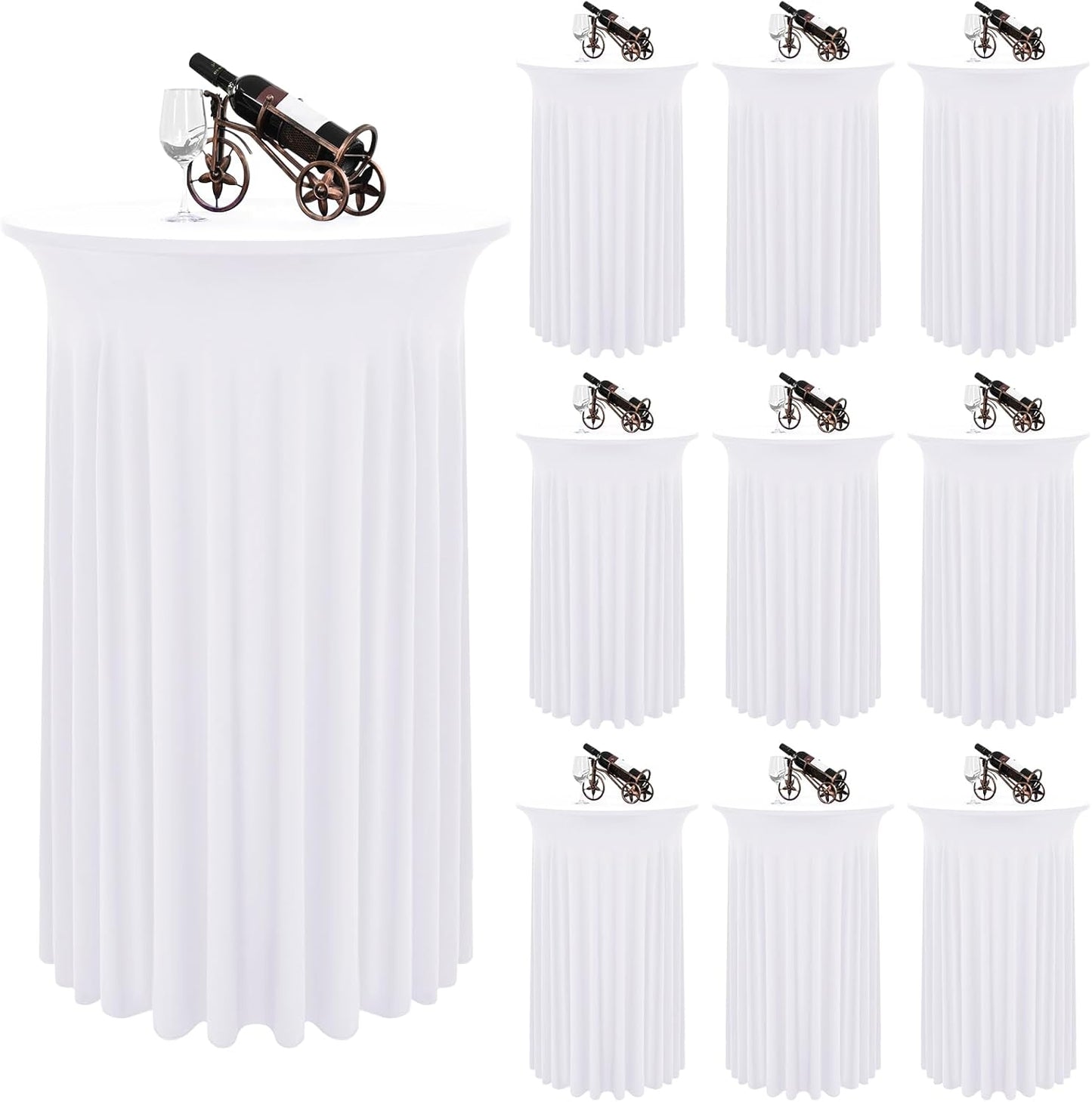 Round Cocktail Table Skirt 32in x 43in for Elegant Events
