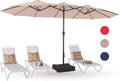 15ft x 9ft Large Patio Umbrella with Base Included - Extra Wide Shade