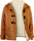 Stylish Fleece Jacket for Women with Horn Buttons by JiangWu