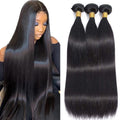 10A Brazilian Straight Human Hair Bundles 30 30 30 in - Natural Look