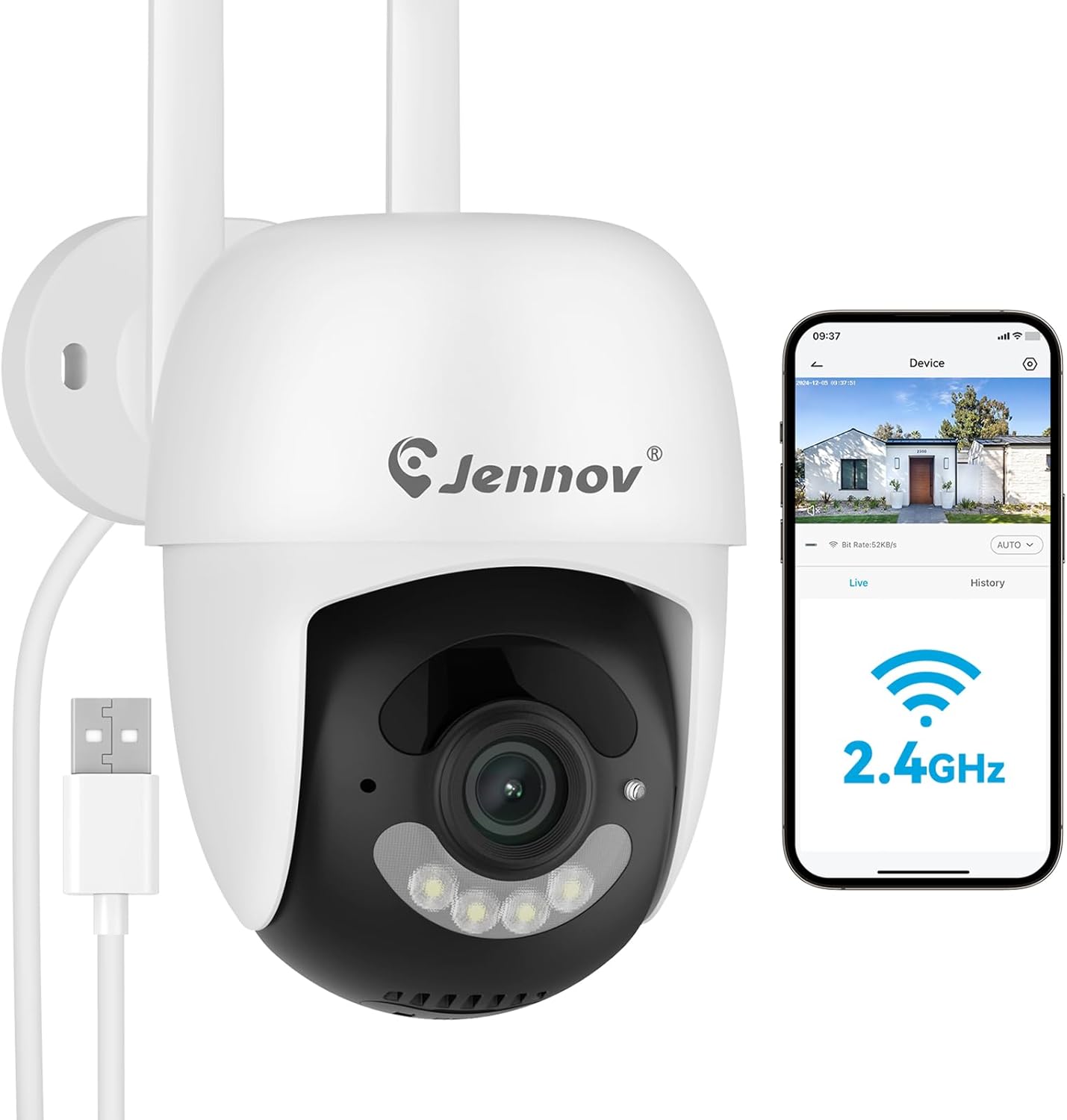Jennov 5MP Wireless Security Camera System for All-Day Protection