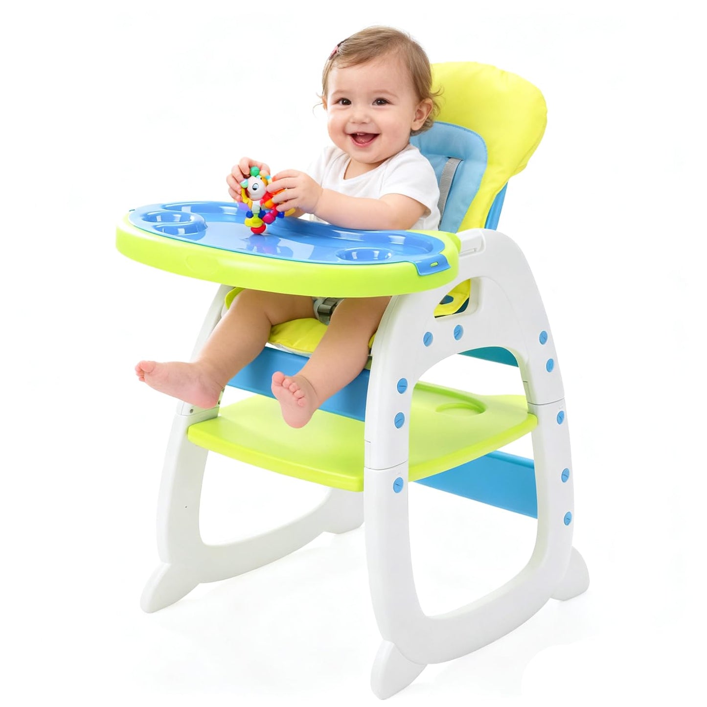 SANDINRAYLI Baby High Chair - 3 in 1 Convertible Toddler Chair