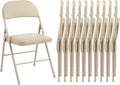Sweetcrispy Folding Chair 10 Pack - Comfortable PU Leather Seating