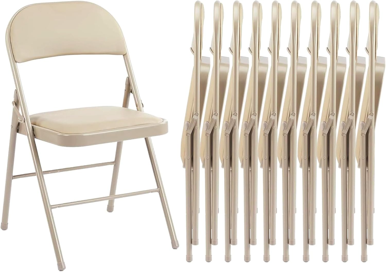 Sweetcrispy Folding Chairs 10 Pack for Indoor and Outdoor Use