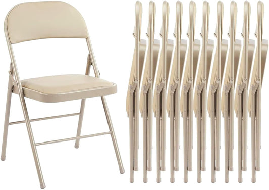Sweetcrispy Folding Chairs 10 Pack for Indoor and Outdoor Use