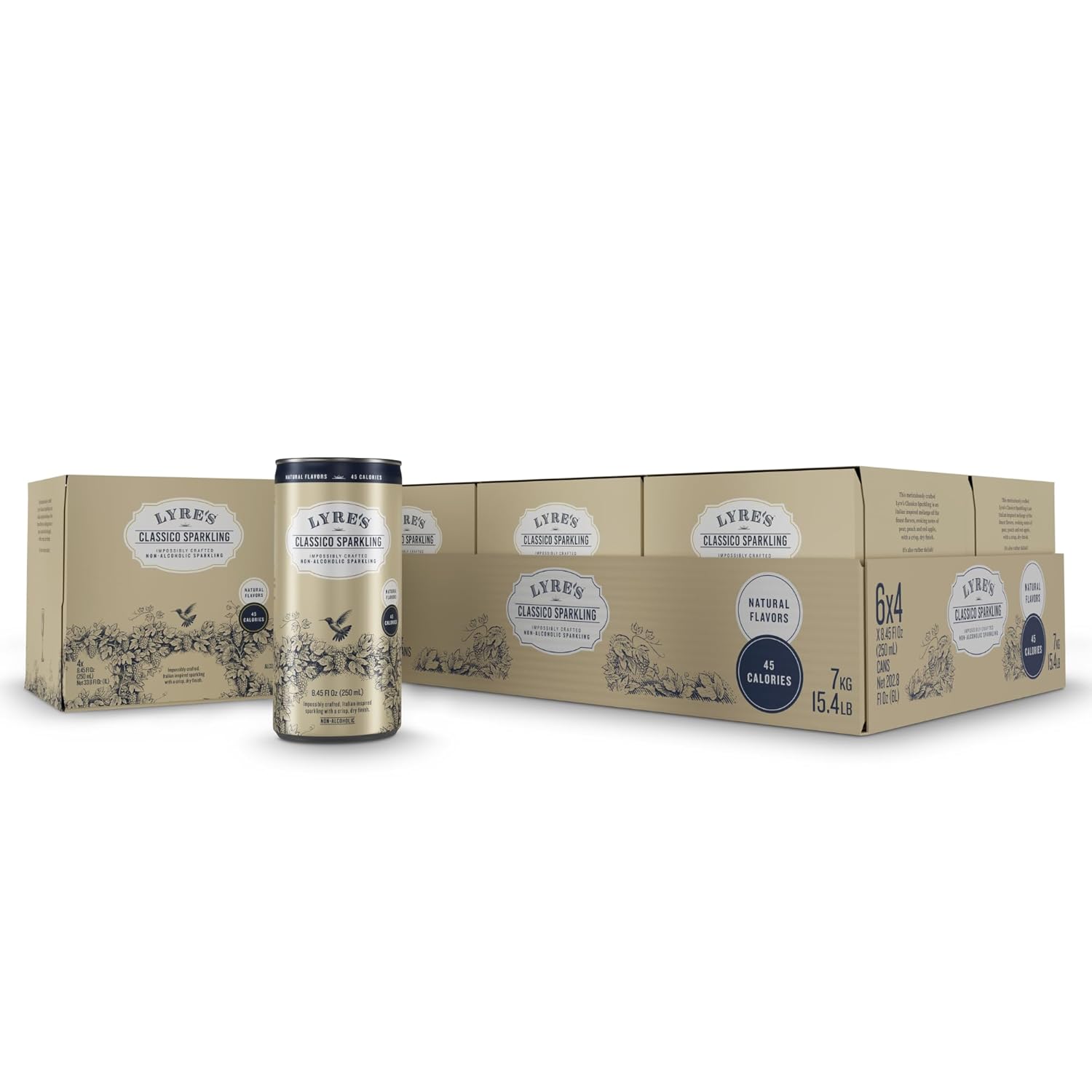 Lyres Classico Non Alcoholic Sparkling Wine 24-Pack Canned Mocktails
