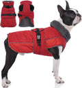 QBLEEV Warm Dog Jacket - Reflective Waterproof Fleece Coat for Winter