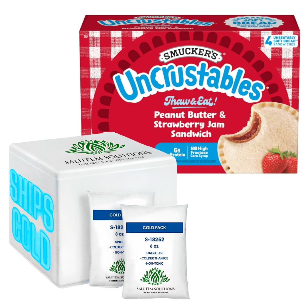 64-Pack Frozen Uncrustables PB&J Sandwiches - No Crusts!