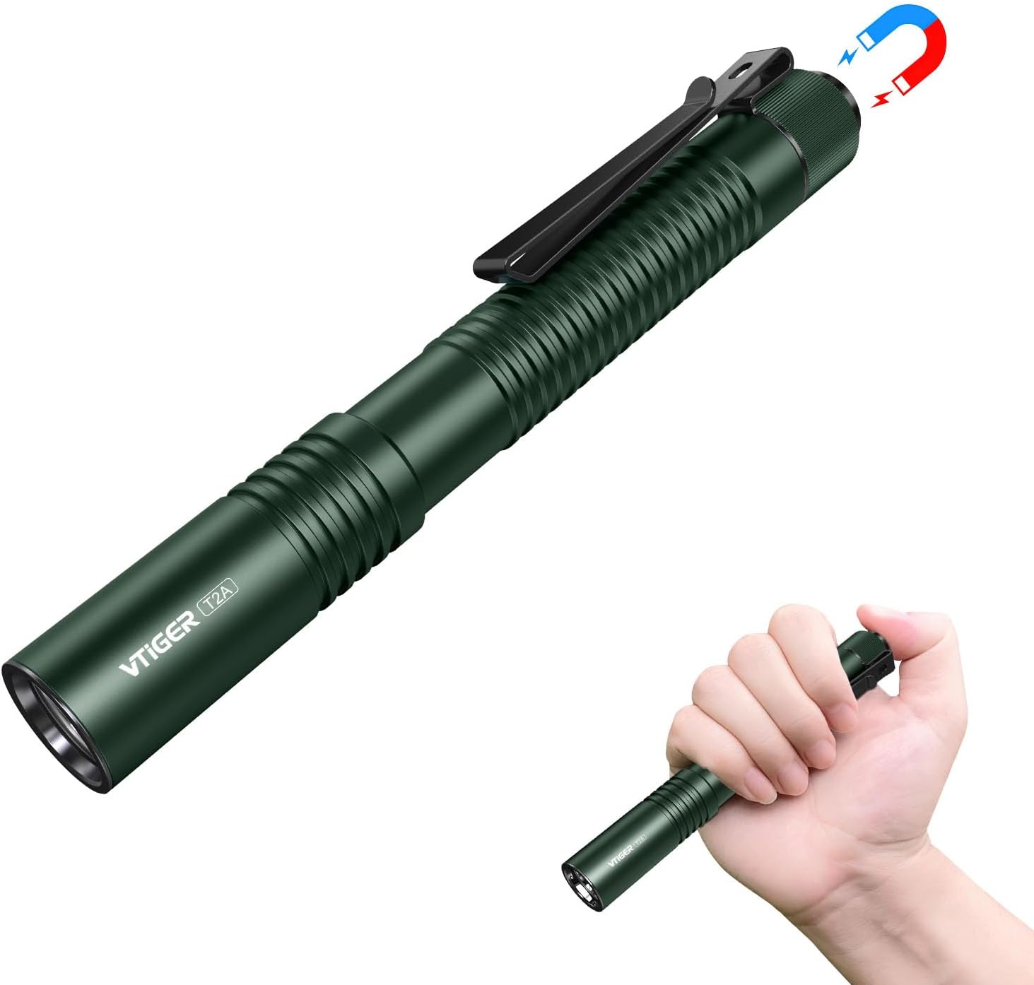 VTIGER T2A Compact EDC Flashlight: 1500 High Lumens Power