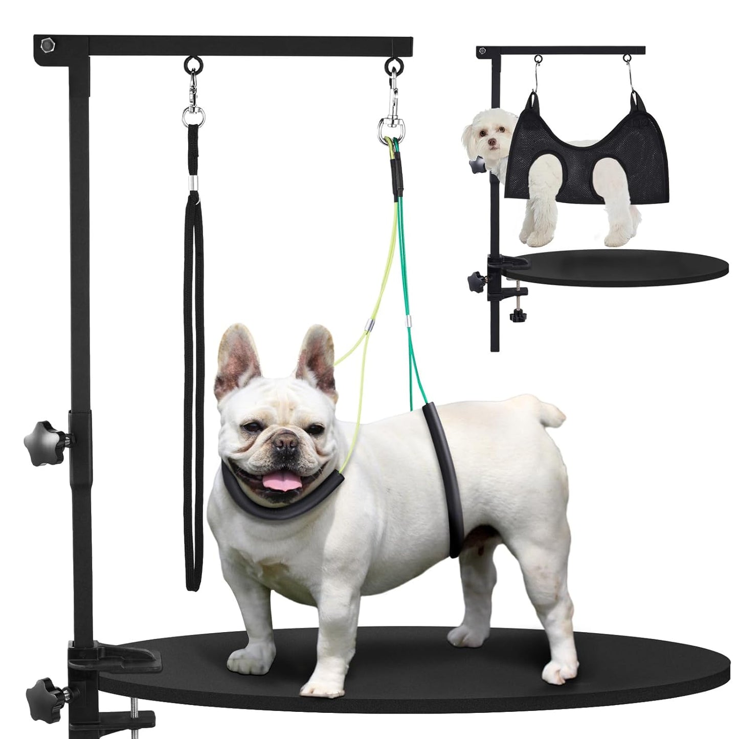Dog Grooming Table Arm with Hammock for Small & Medium Pets