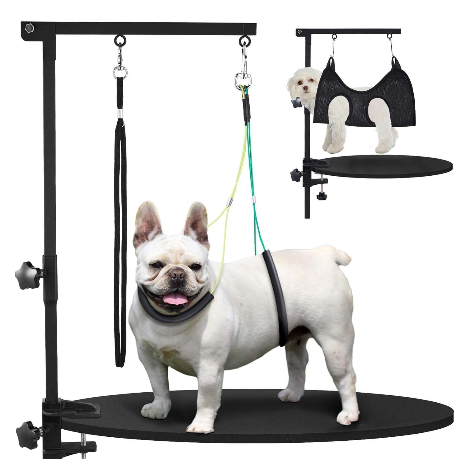 Dog Grooming Table Arm with Hammock for Small & Medium Pets