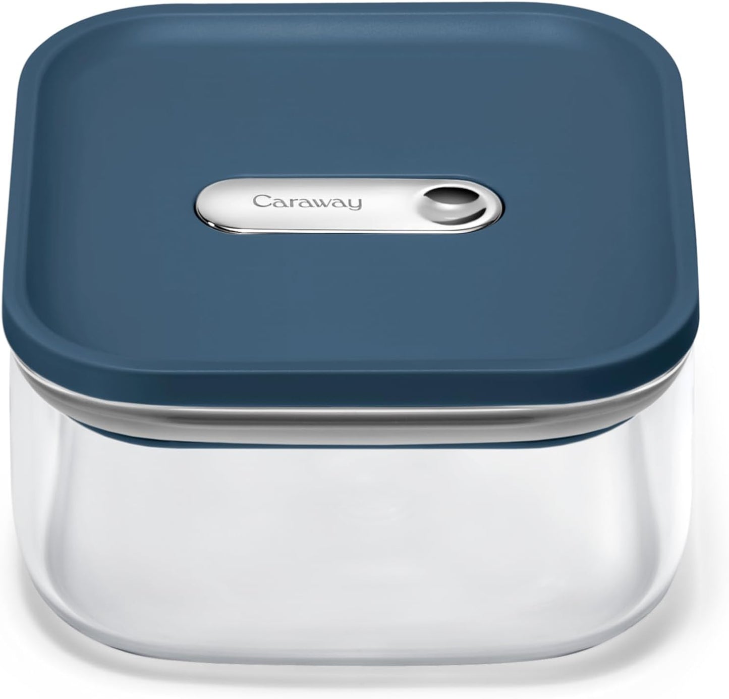 Caraway 1qt Glass Airtight Food Storage Container - Navy
