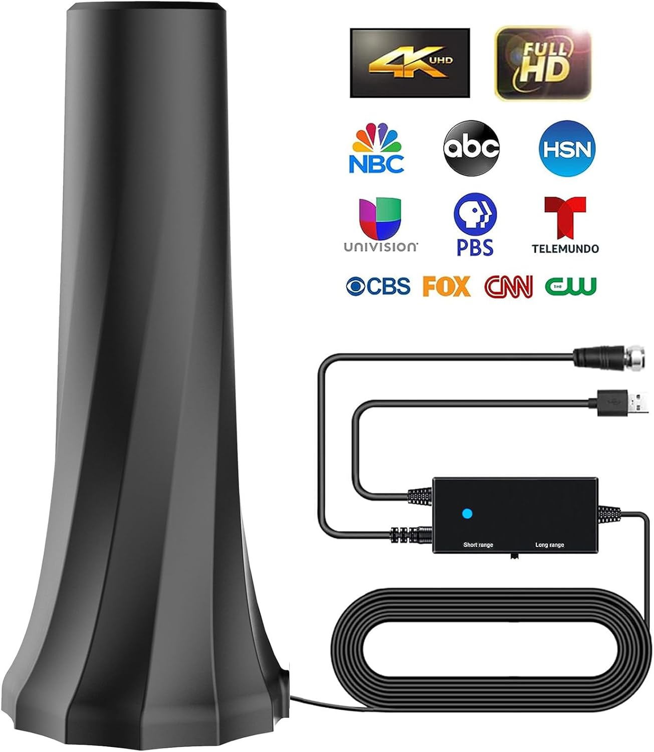 880+ Mile Range TV Antenna for Smart TVs
