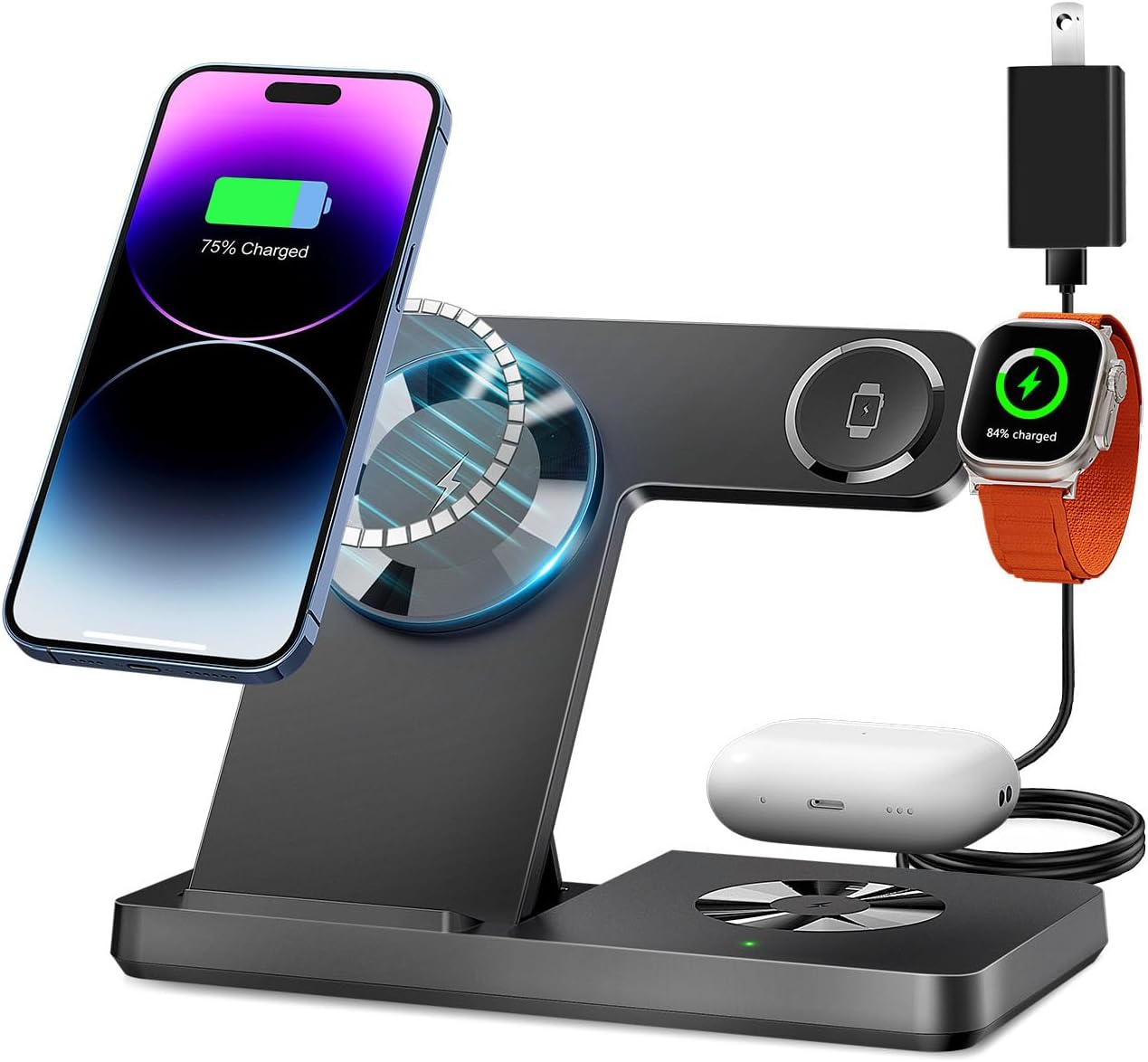 3-in-1 Mag-Safe Charging Station: Fast Charge All Devices!