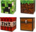 Large 14 x 14 Pixelated Box 4 Pack - Foldable Storage Bins for Parties