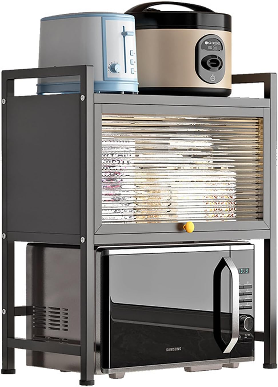 Space-Saving Microwave Stand & Organizer