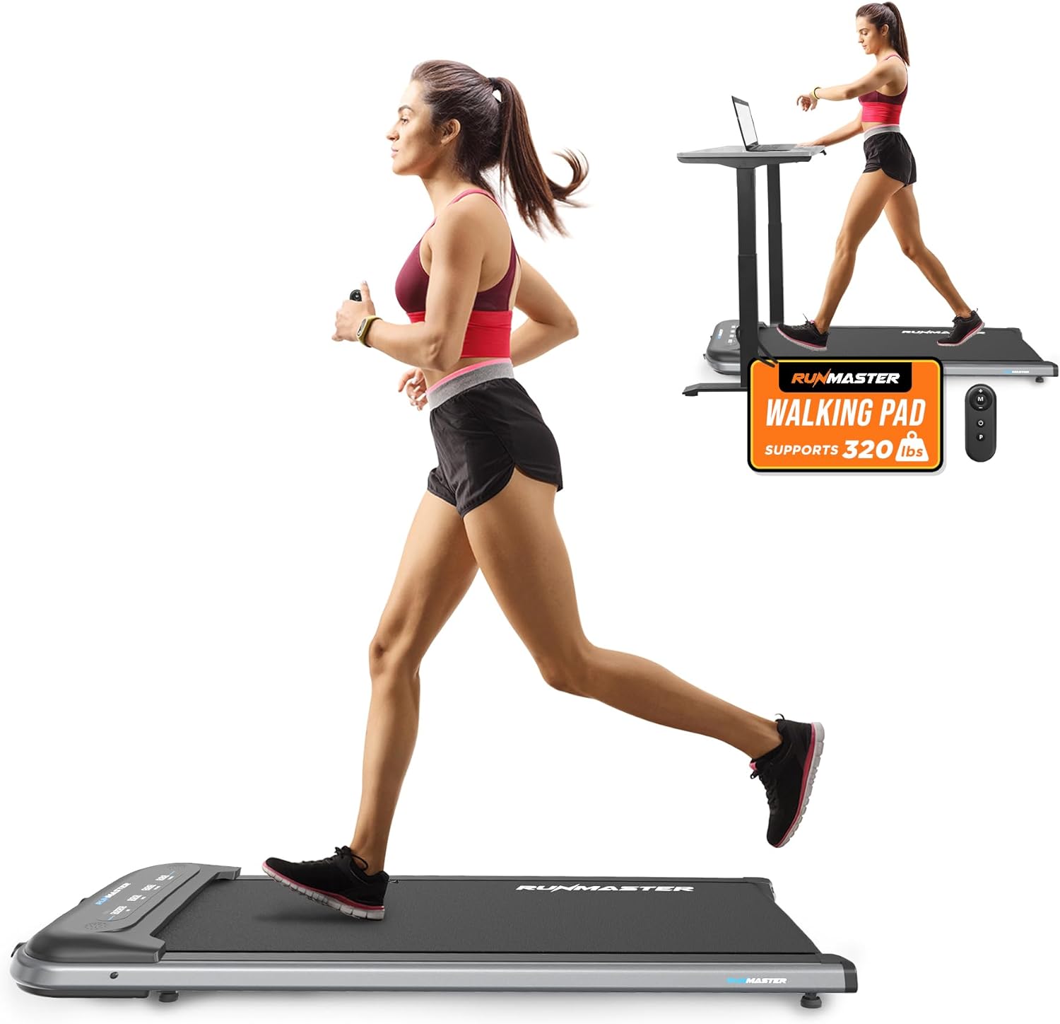 320lb Capacity Under Desk Treadmill - Quiet, Efficient, Portable
