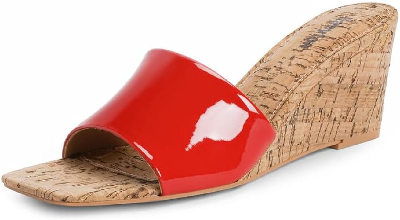 Wedge Sandals for Women Open Toe Heeled Wedge Mules Style