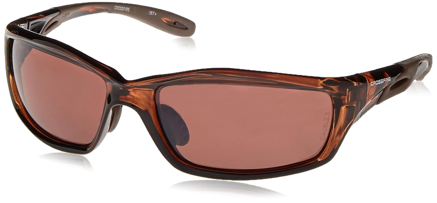 Crossfire 21126 Infinity Premium Safety Glasses with HD Brown Lens