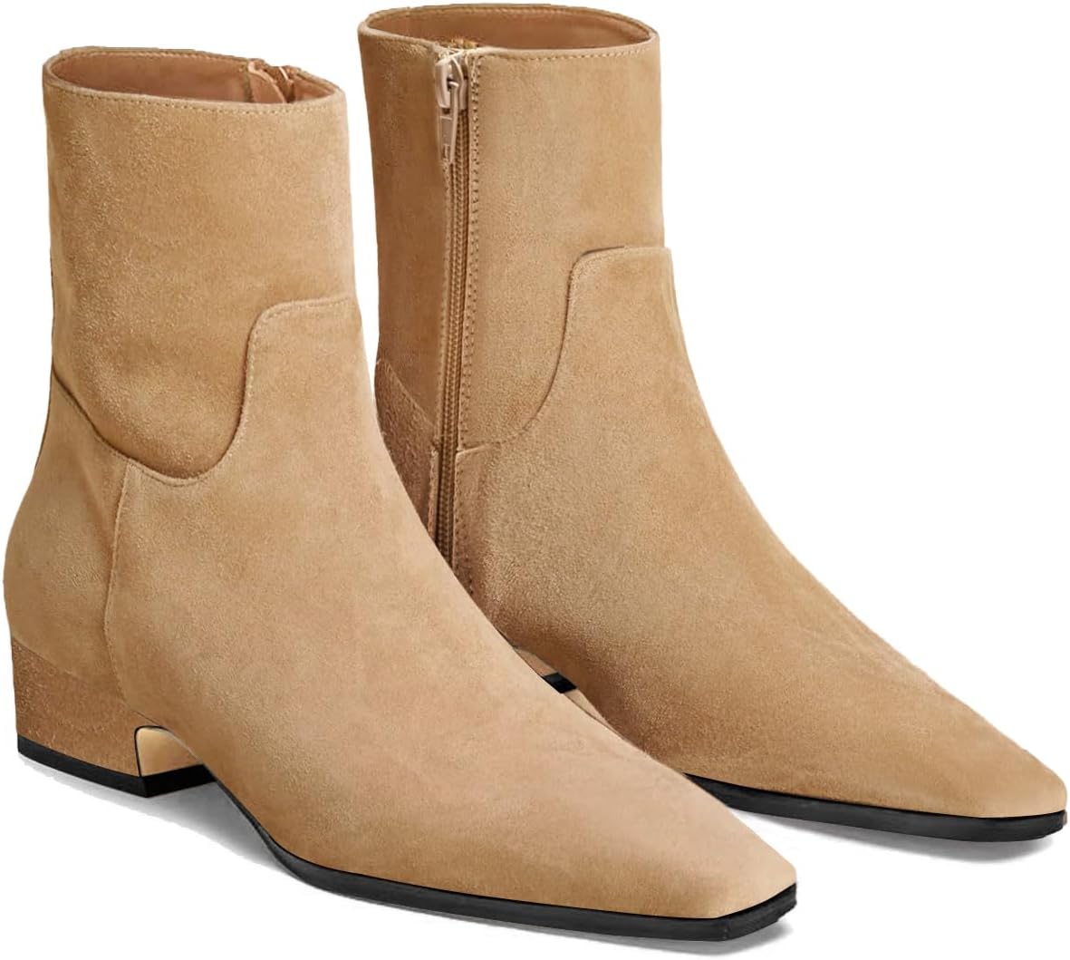 Coutgo Womens Booties Low Heel Ankle Boots for Every Occasion