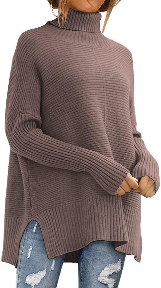 Trendy Oversized Turtleneck Sweater for Women - Fall Fashion