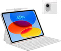 White Magnetic Keyboard Case for iPad 10th & 11th Gen - Pencil Holder